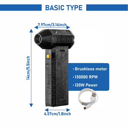 Bogbemo™ 2-TurboJet 3-in-1 Mini Blower & Vacuum - 130,000 RPM, USB-C Rechargeable